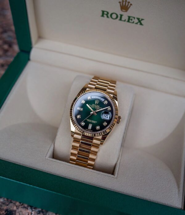 Rolex Day-Date Green Dial Watch for Men