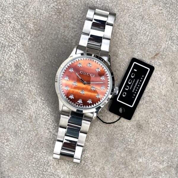 GUCCI G-Timeless 38MM  S-Steel Brown Dial Unisex Watch
