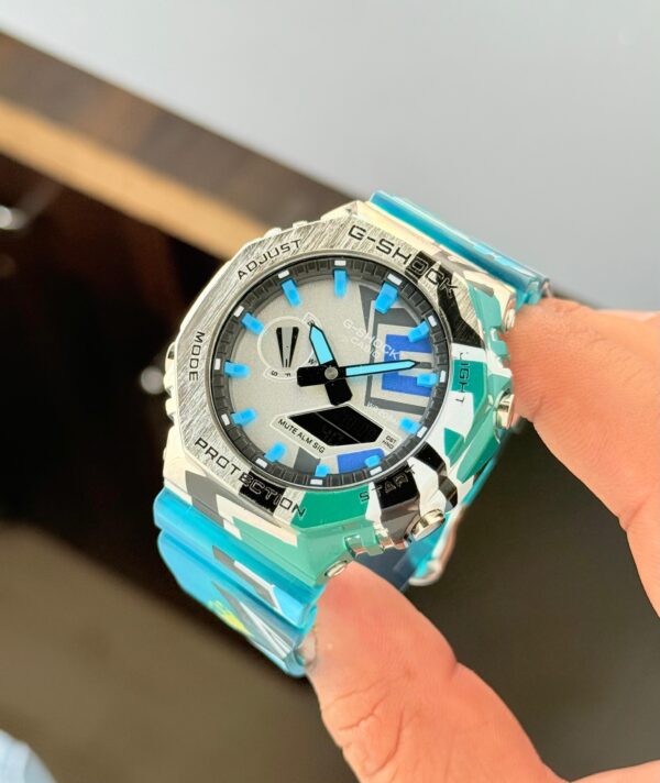 G-Shock G-Steel GM-2100SS Analog-Digital Watch – Stainless Steel Bezel, Shock Resistant